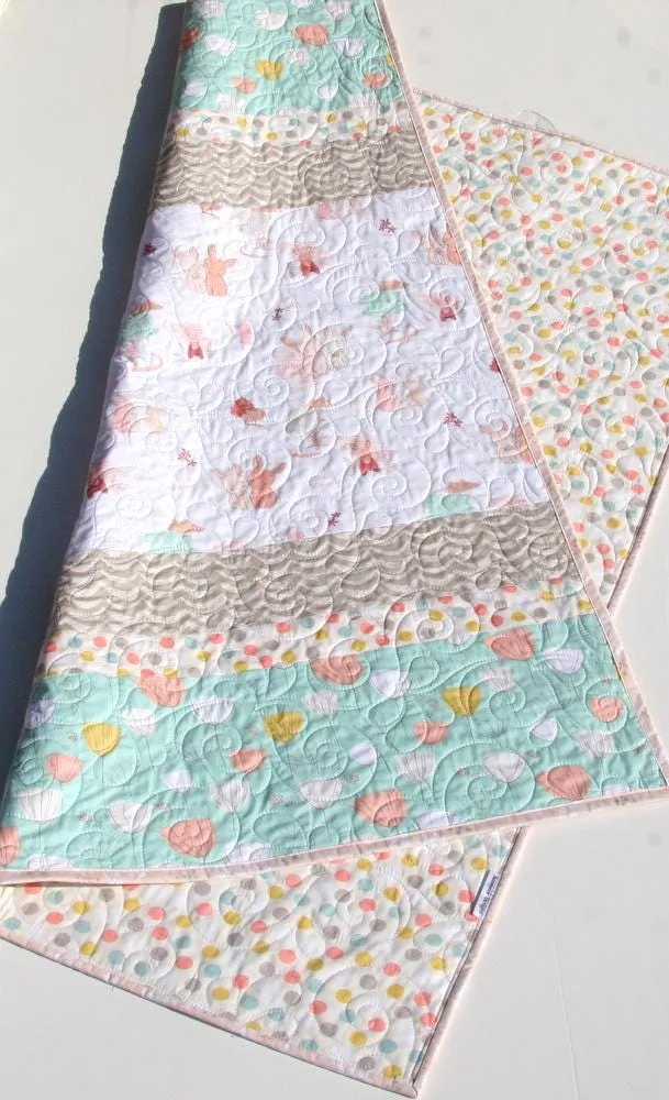 Simply Striped Quilt Pattern, Modern Strip Baby Toddler Size, Quilting Sewing Fast Easy Simple Beginner, Large Fabrics Scale, Fun Quick