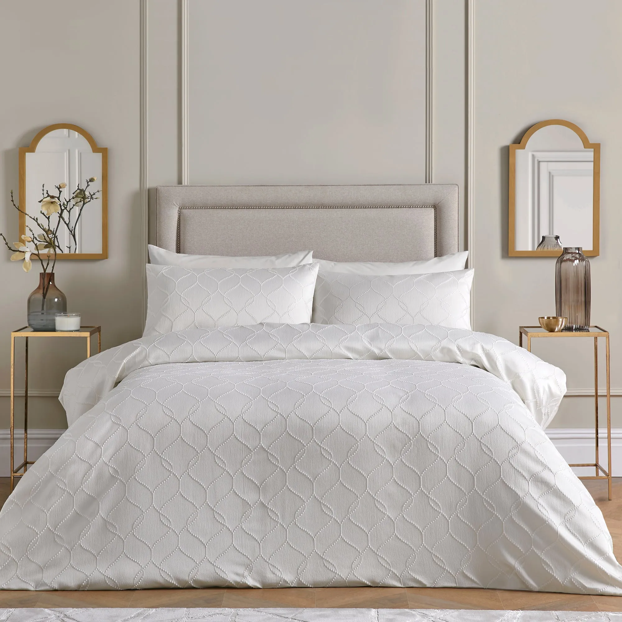 Soiree Montez Duvet Cover Set - Ivory
