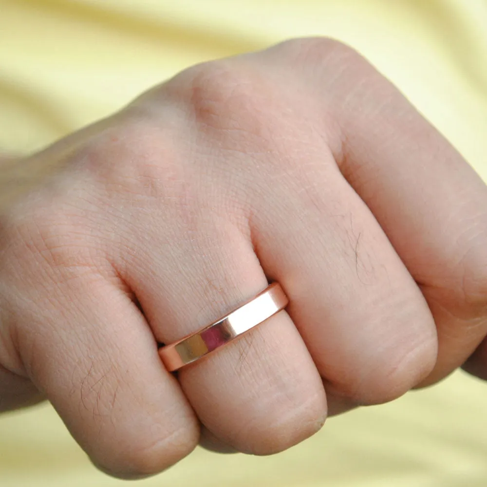 Solid Gold 3.5 mm Mens Wedding Band