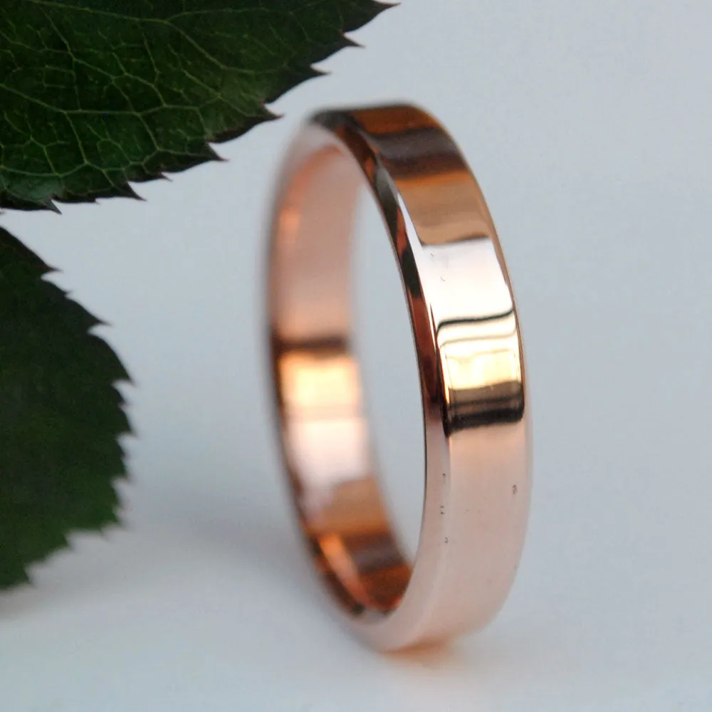 Solid Gold 3.5 mm Mens Wedding Band