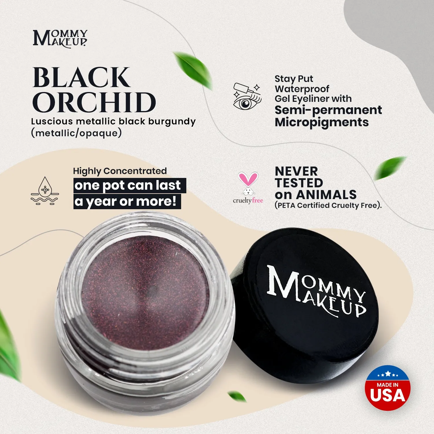 Stay Put Waterproof Gel Eyeliner w/ Micropigments - Black Orchid