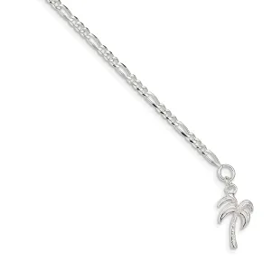 Sterling Silver Palm Tree Anklet