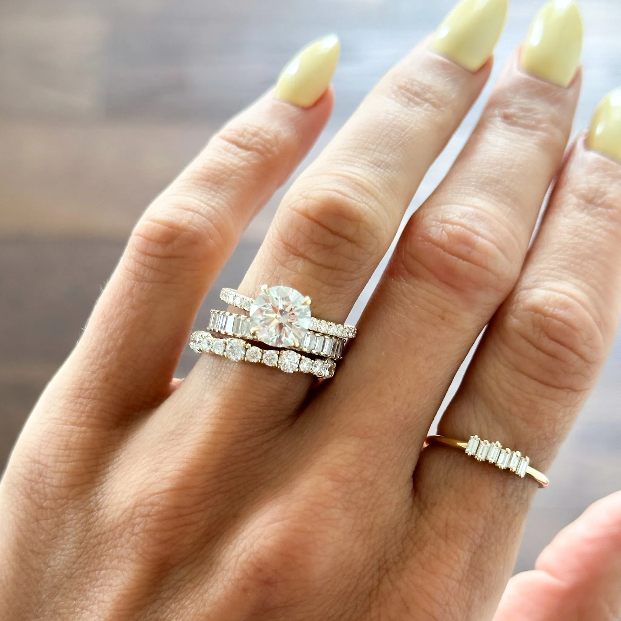 Straight Edge Baguette Diamond Eternity band