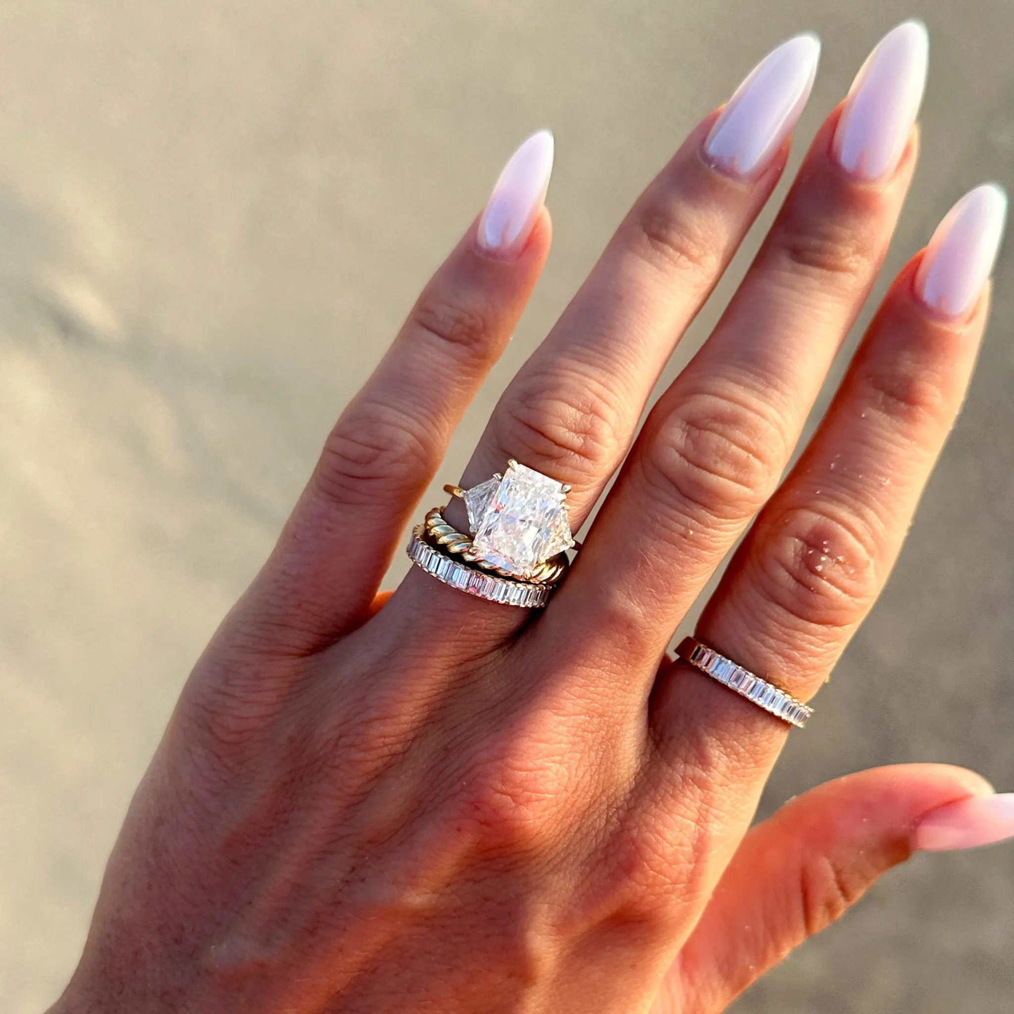 Straight Edge Baguette Diamond Eternity band