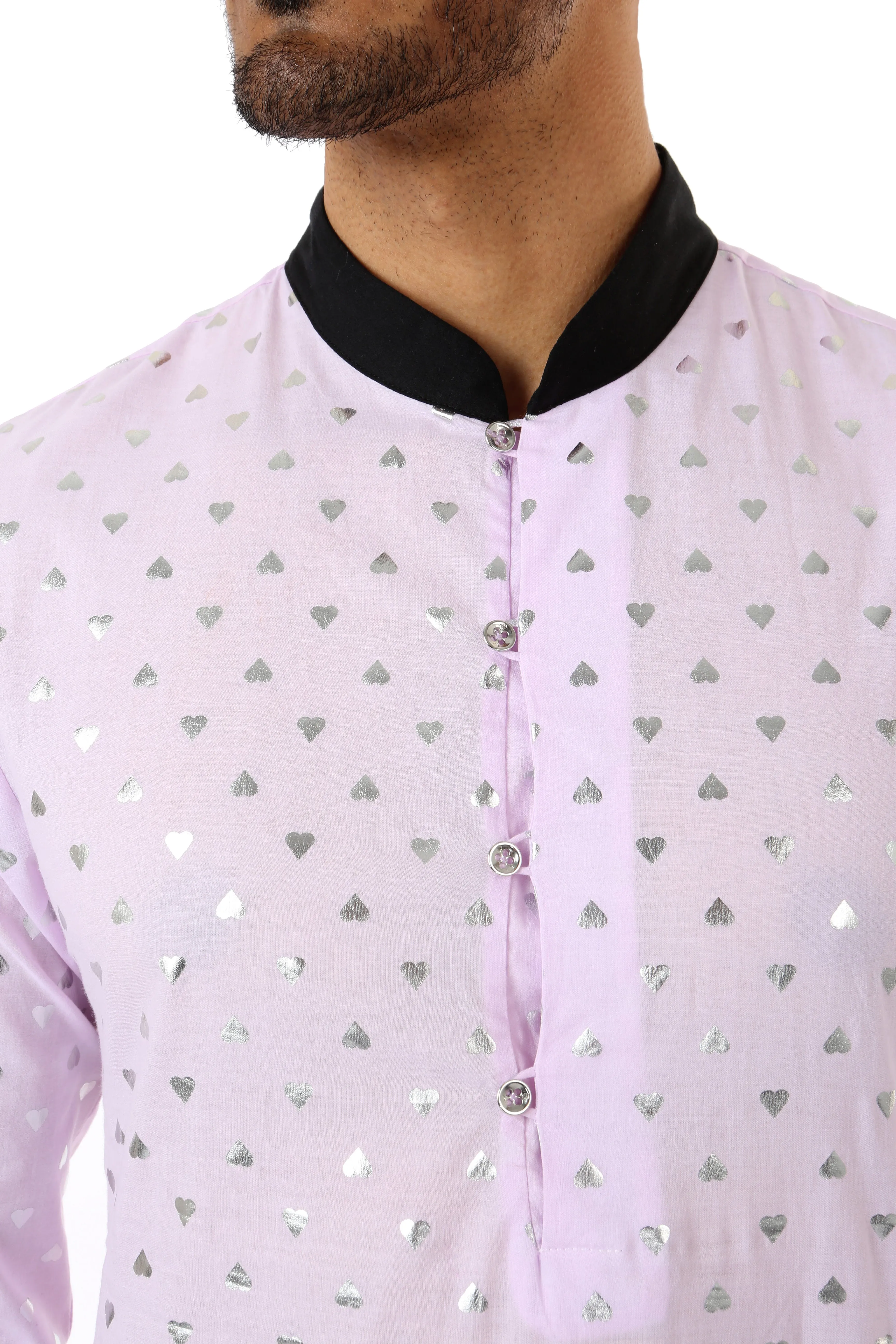 SUMEET Silver Hearts Club Kurta Shirt
