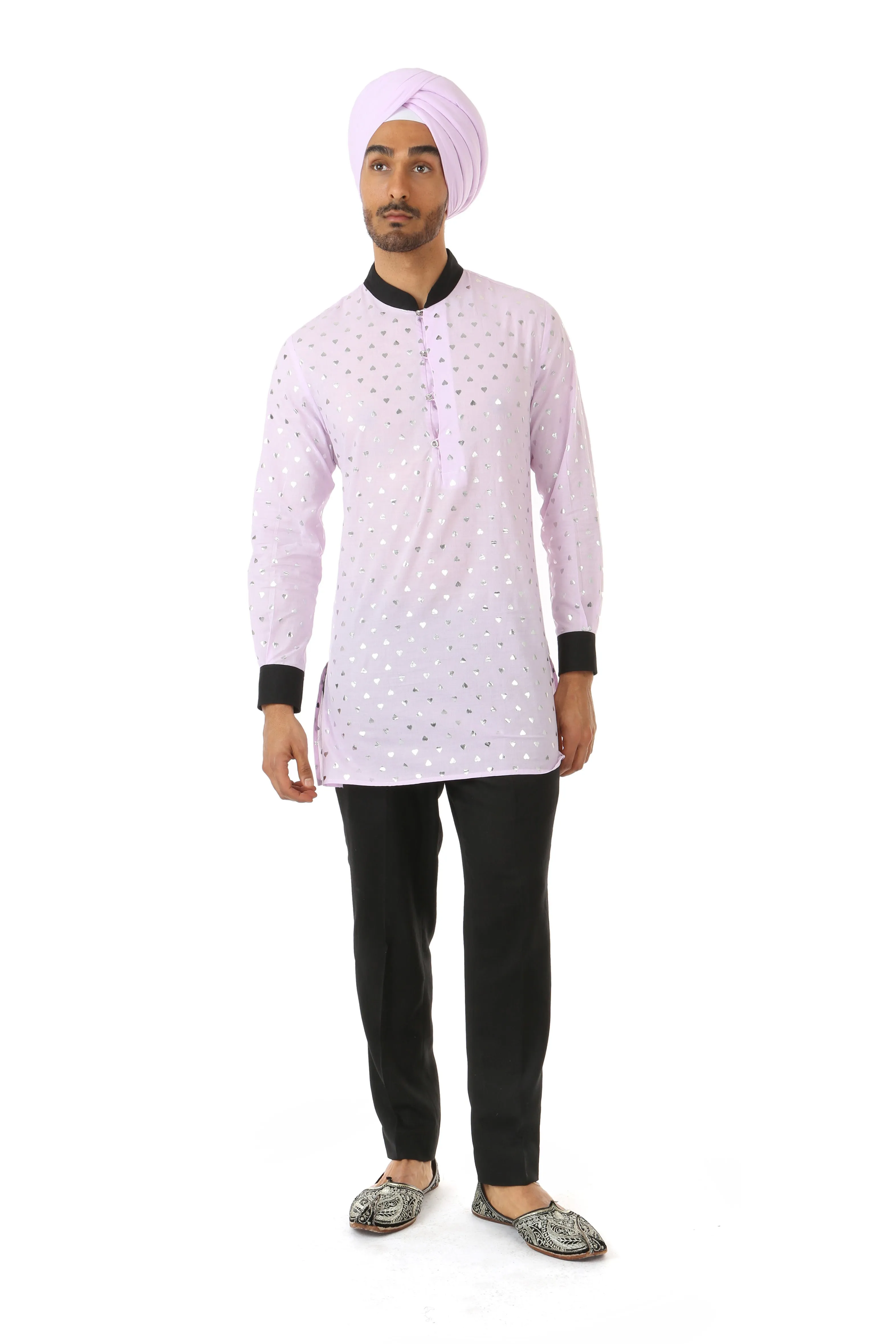SUMEET Silver Hearts Club Kurta Shirt