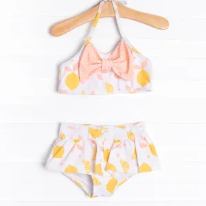 Sweet Tart Slices Skirted Bikini, Pink