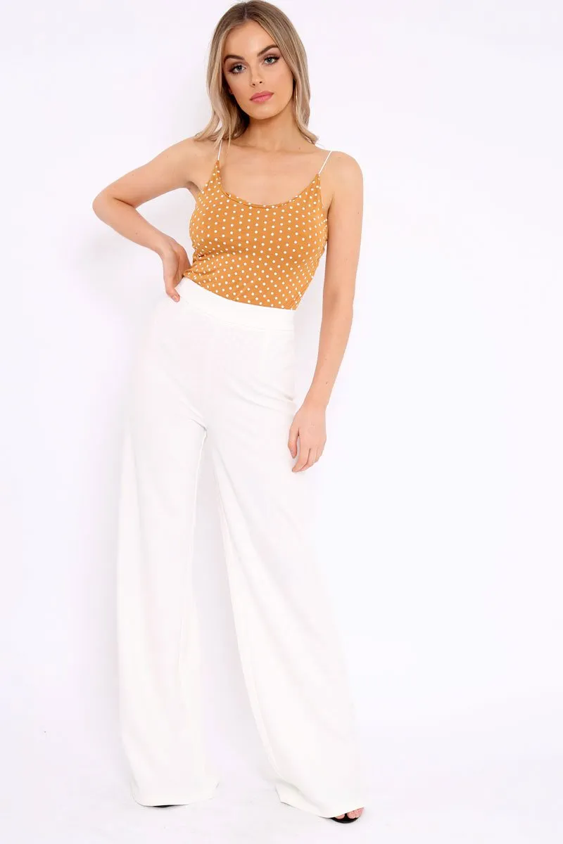 Tan Polka Dot Bodysuit - Tari