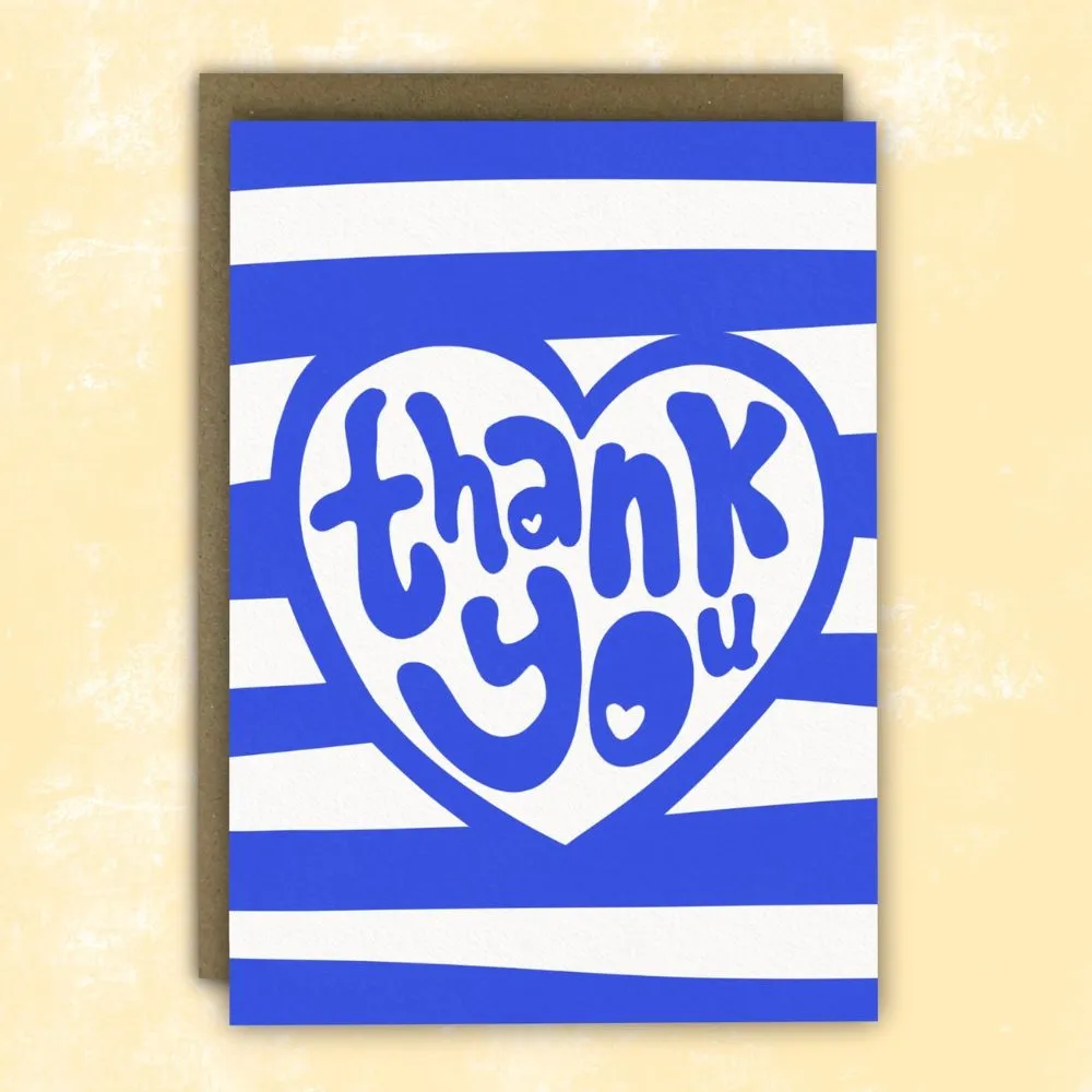 Thank You Striped Greeting Card