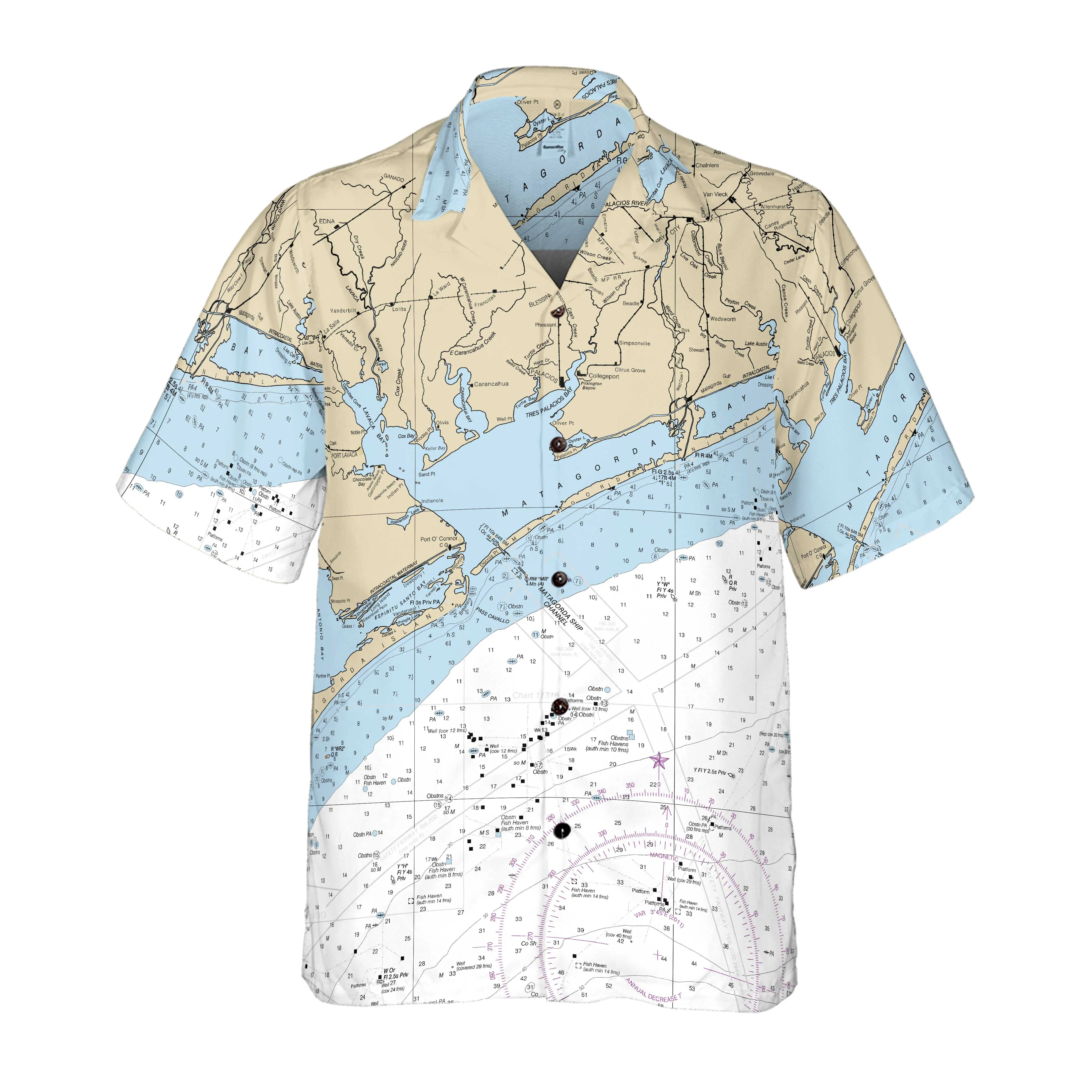 The Matagorda Bay Coconut Button Camp Shirt