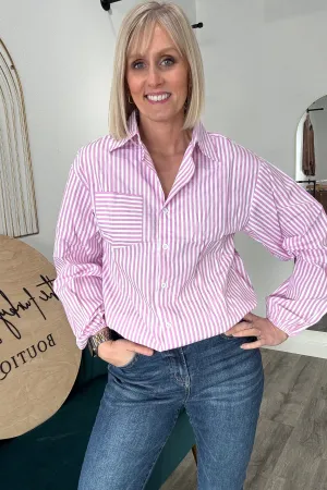 Tina Striped Button Up Long Sleeve