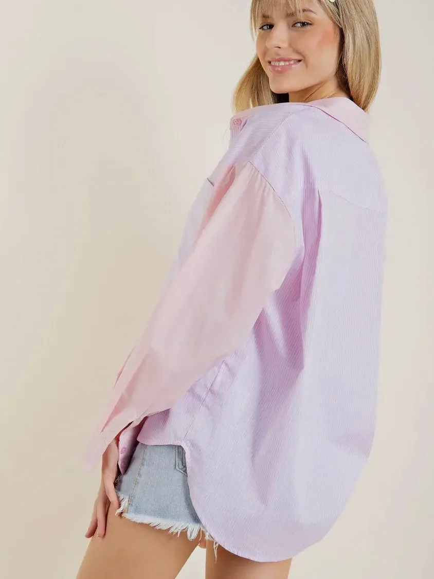 Trading Secrets Top: Pink Mix
