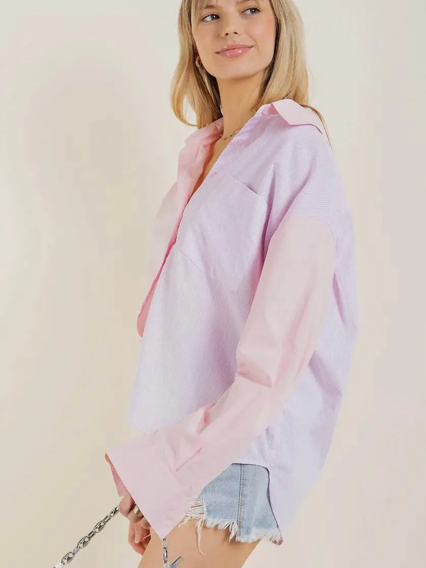 Trading Secrets Top: Pink Mix