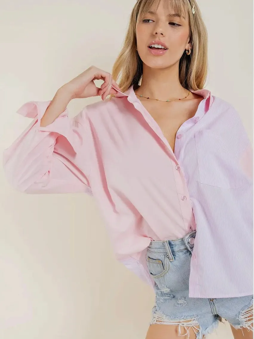 Trading Secrets Top: Pink Mix
