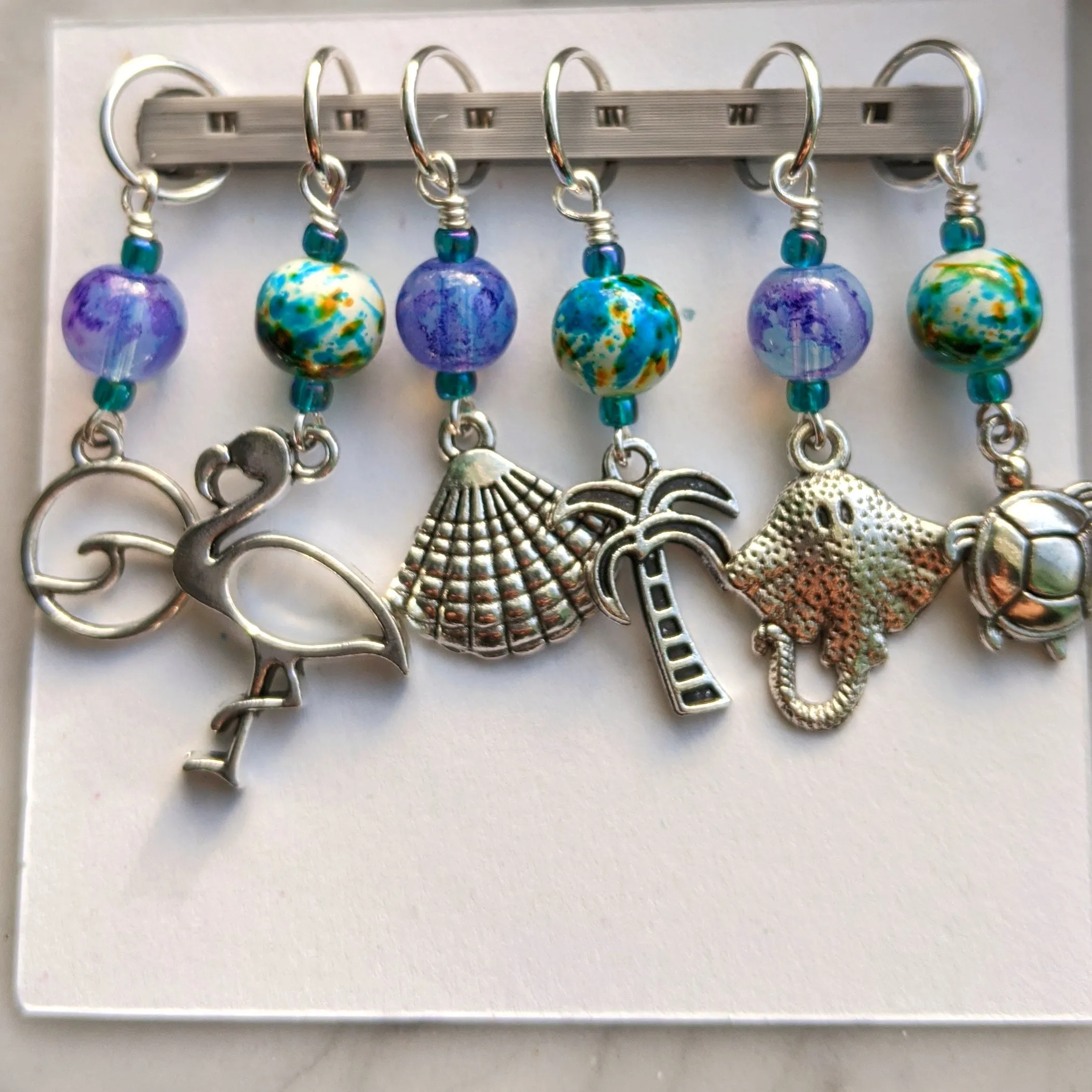 Tropical Beach Stitch Markers