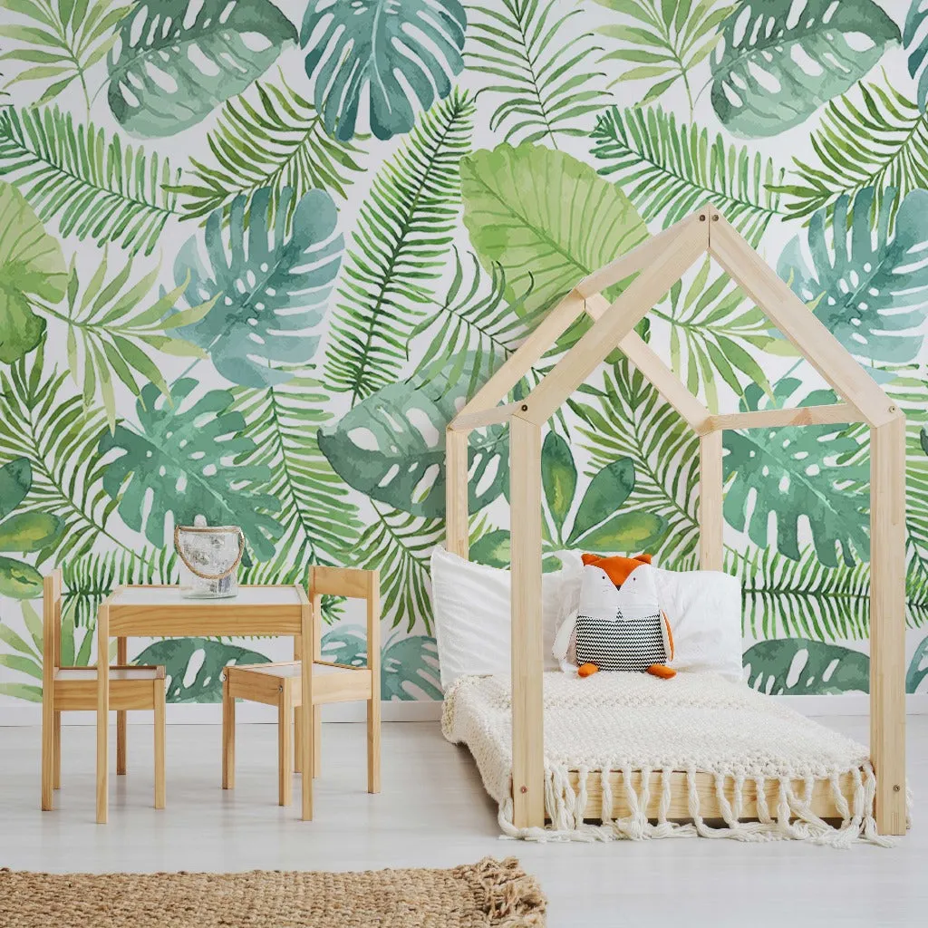 Tropical Leaves Wallpaper Mural