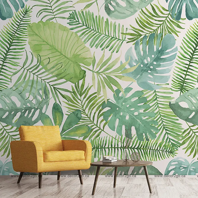 Tropical Leaves Wallpaper Mural