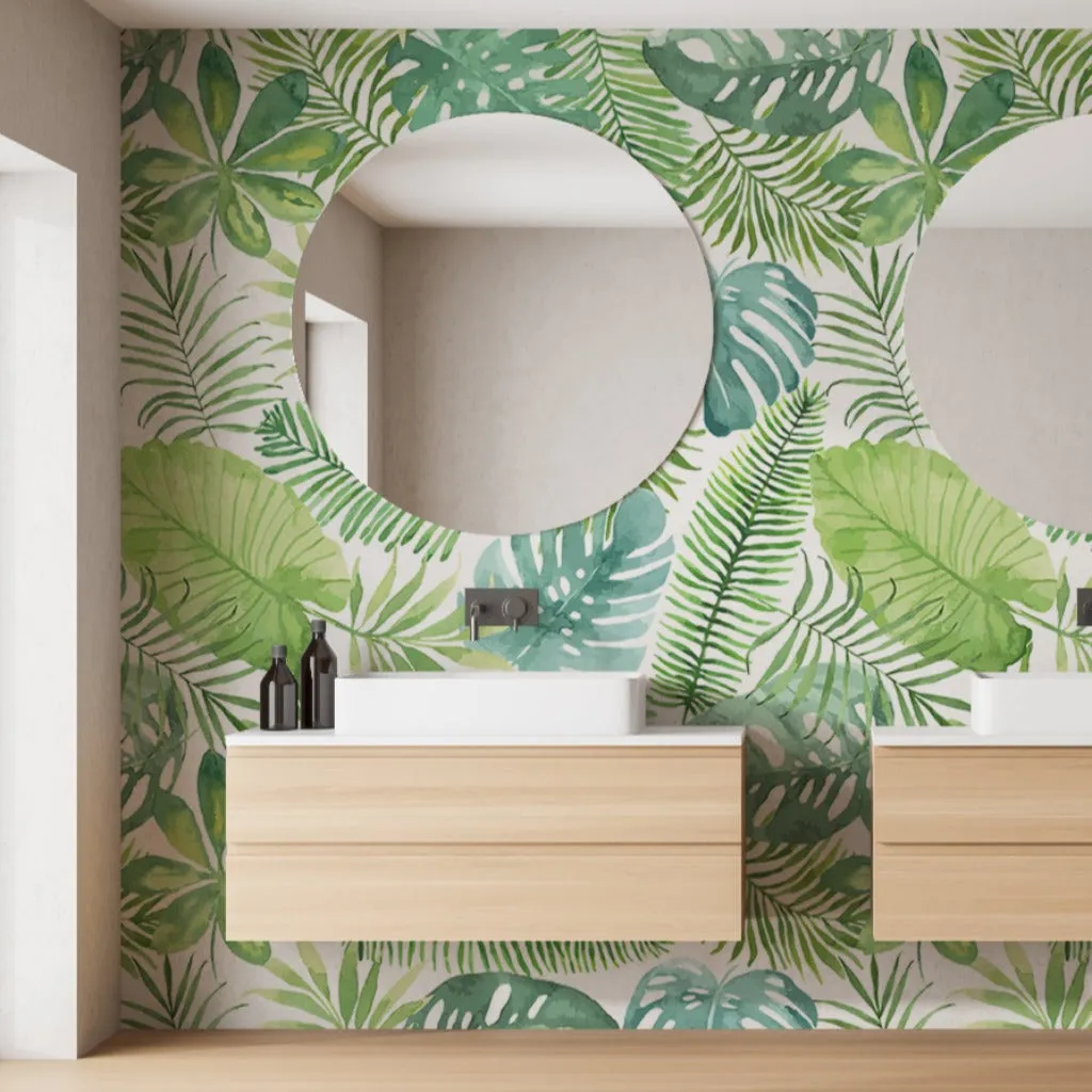 Tropical Leaves Wallpaper Mural