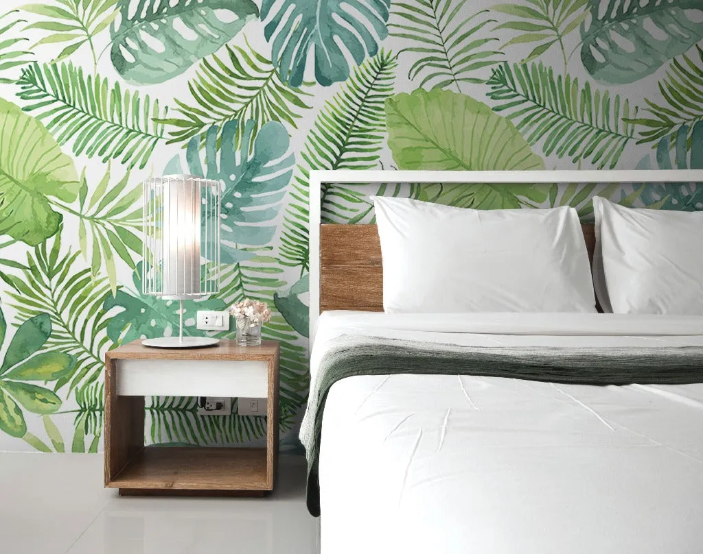 Tropical Leaves Wallpaper Mural
