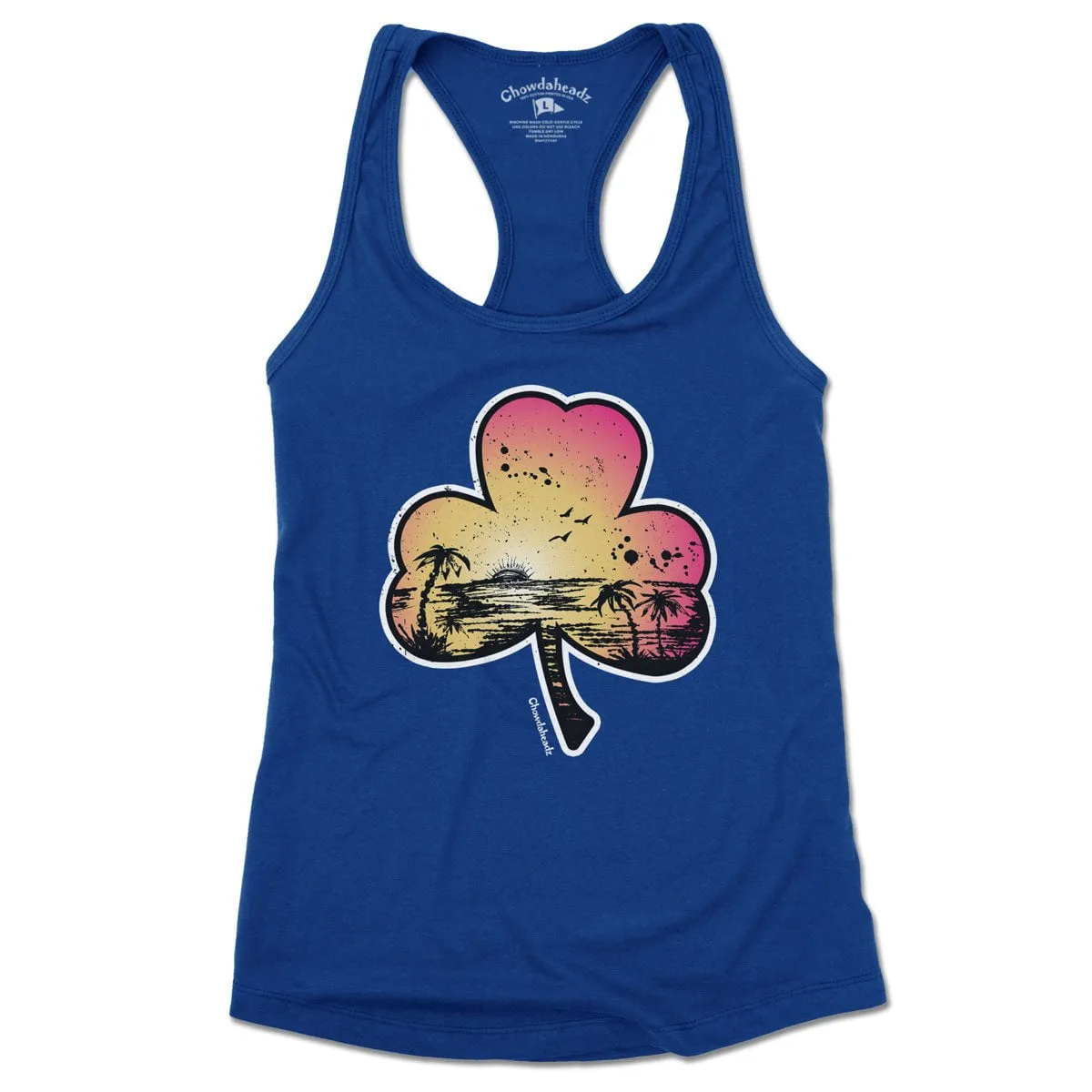 Tropical Shamrock Ladies Tank Top (5 Colors)