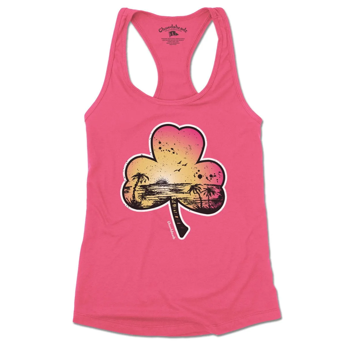Tropical Shamrock Ladies Tank Top (5 Colors)