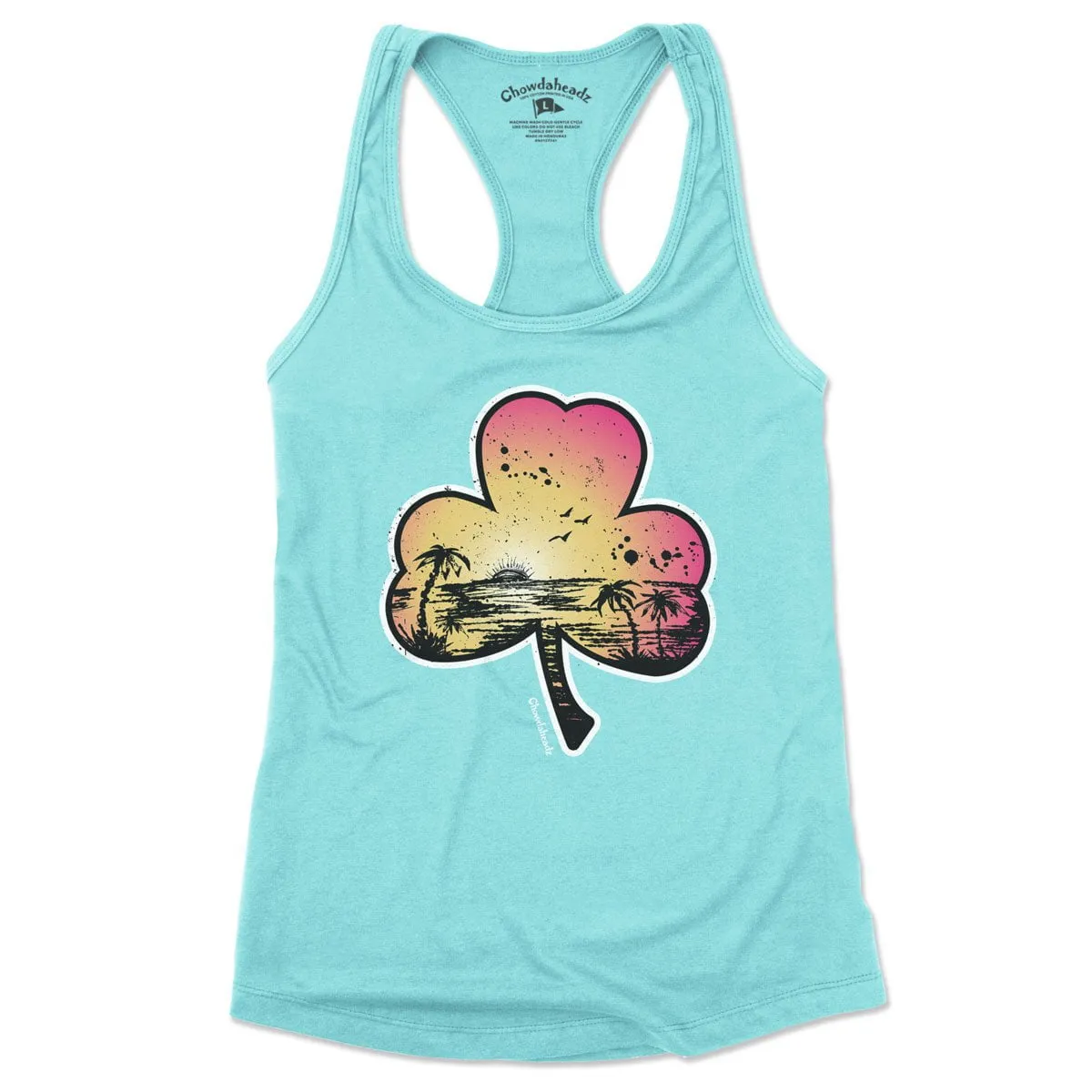 Tropical Shamrock Ladies Tank Top (5 Colors)