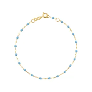 TURQUOISE BLUE GIGI CLASSIC BRACELET-18K YELLOW GOLD