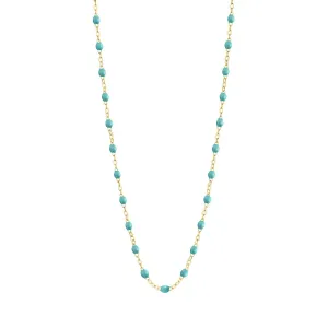 turquoise gigi classic necklace 16.5 inch- 18k yellow gold