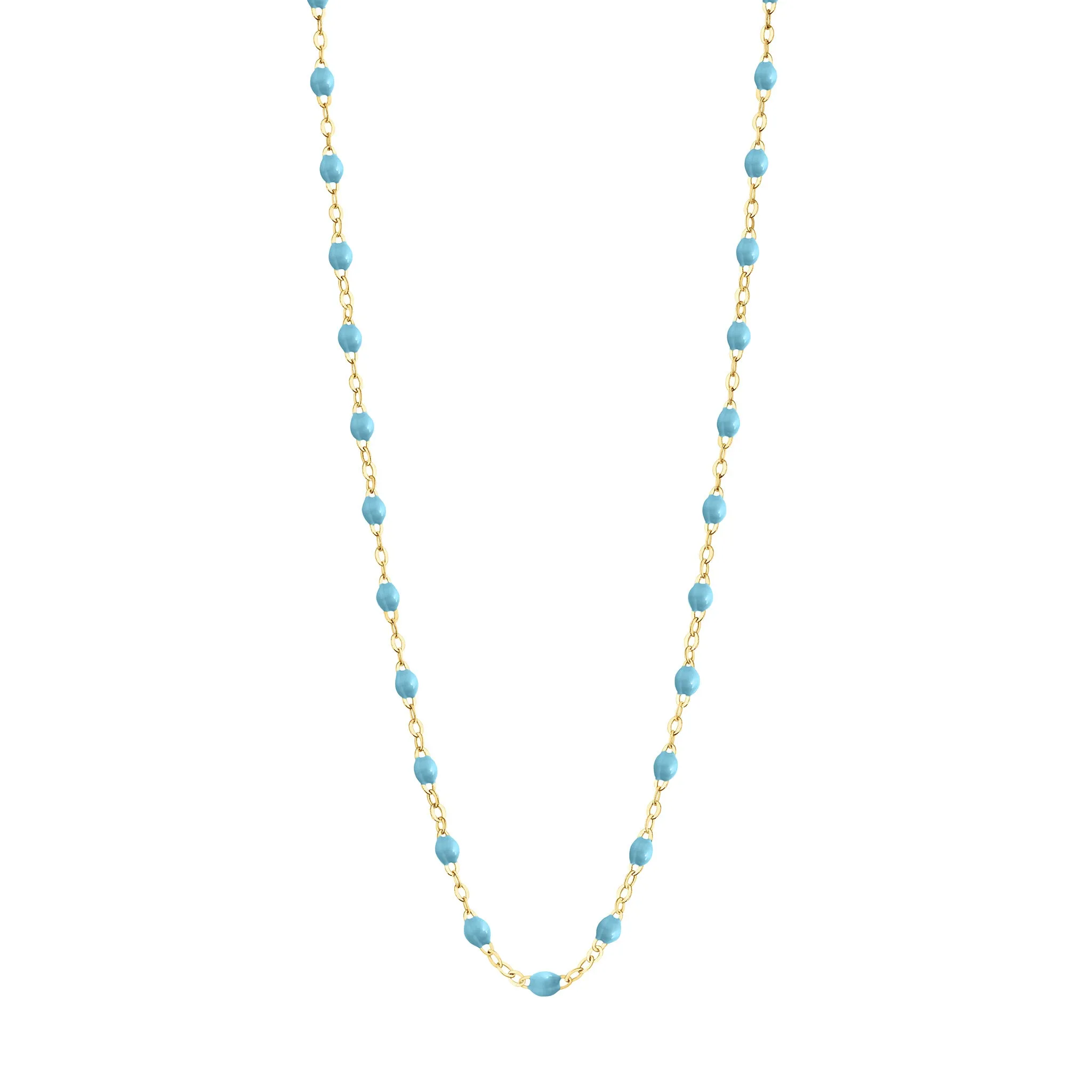 TURQUOISE GIGI CLASSIC NECKLACE 20 INCH- 18K YELLOW GOLD