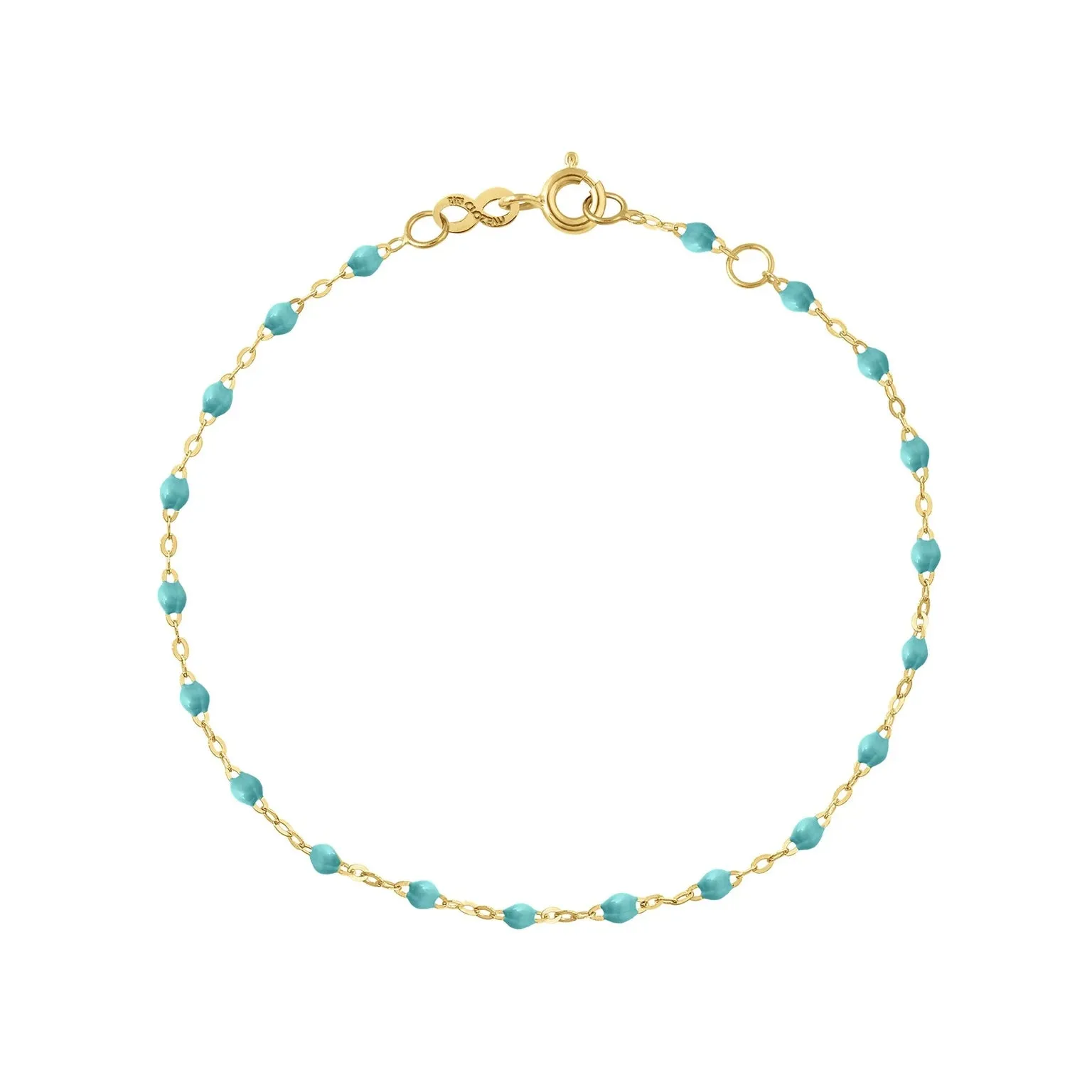TURQUOISE GREEN GIGI CLASSIC BRACELET- 18K YELLOW GOLD