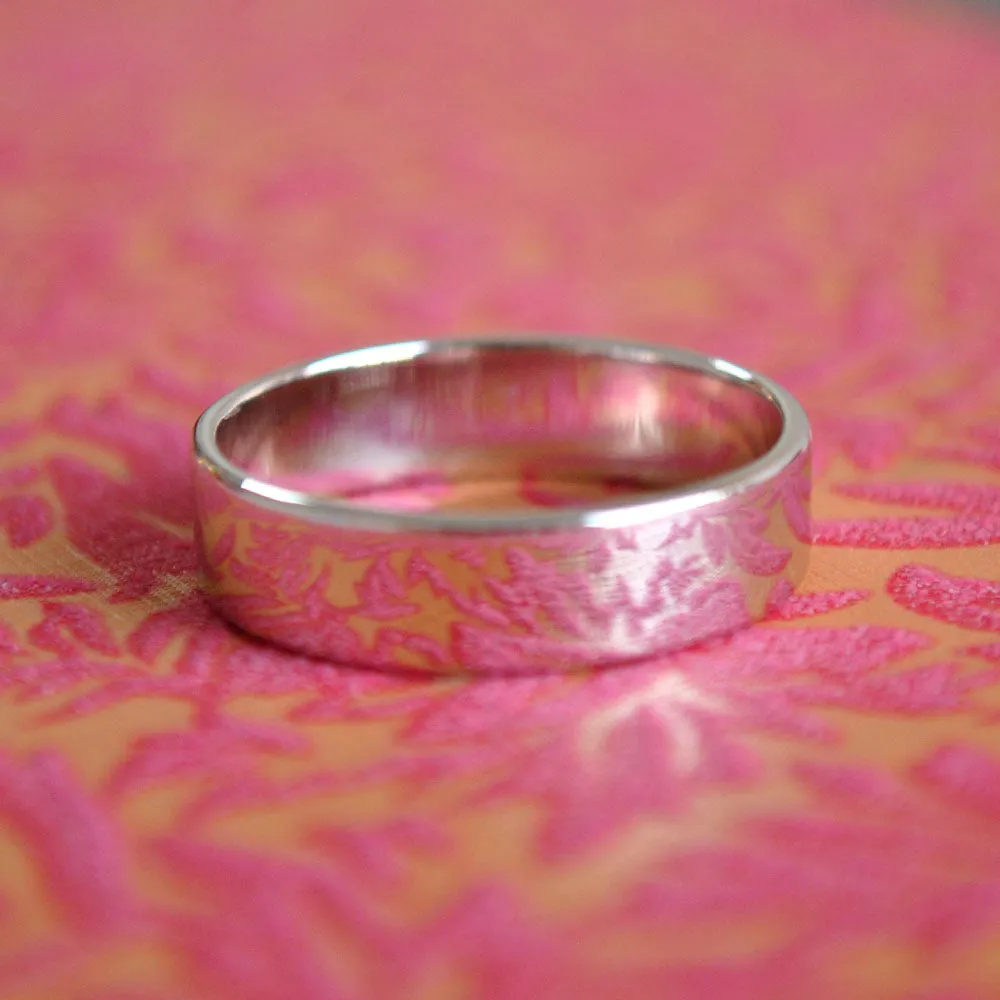 Unisex Solid Gold Wedding Band