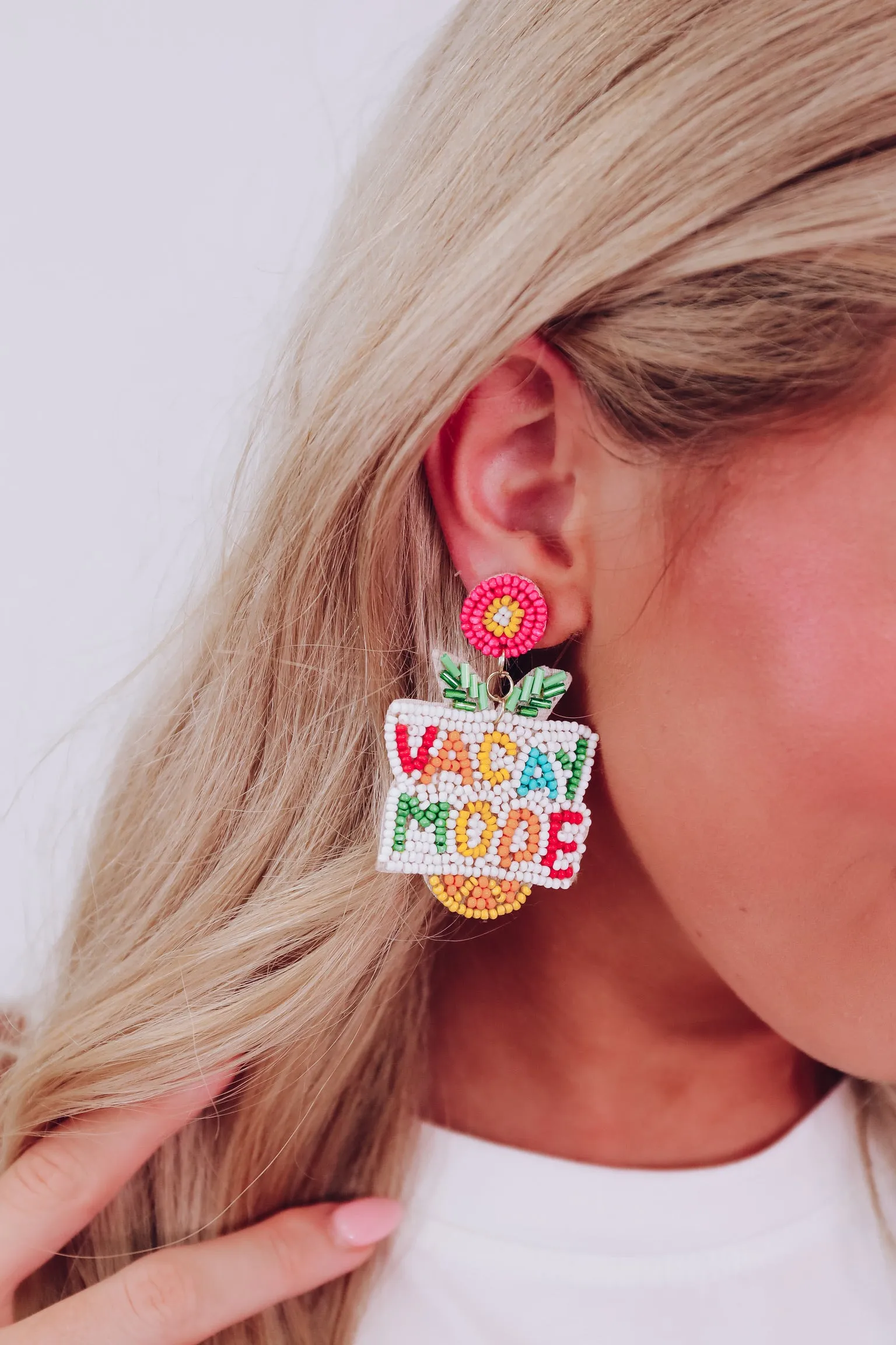 Vacay Mode Seed Bead Dangle Earrings
