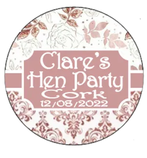 Vintage Classy Personalised hen party badge