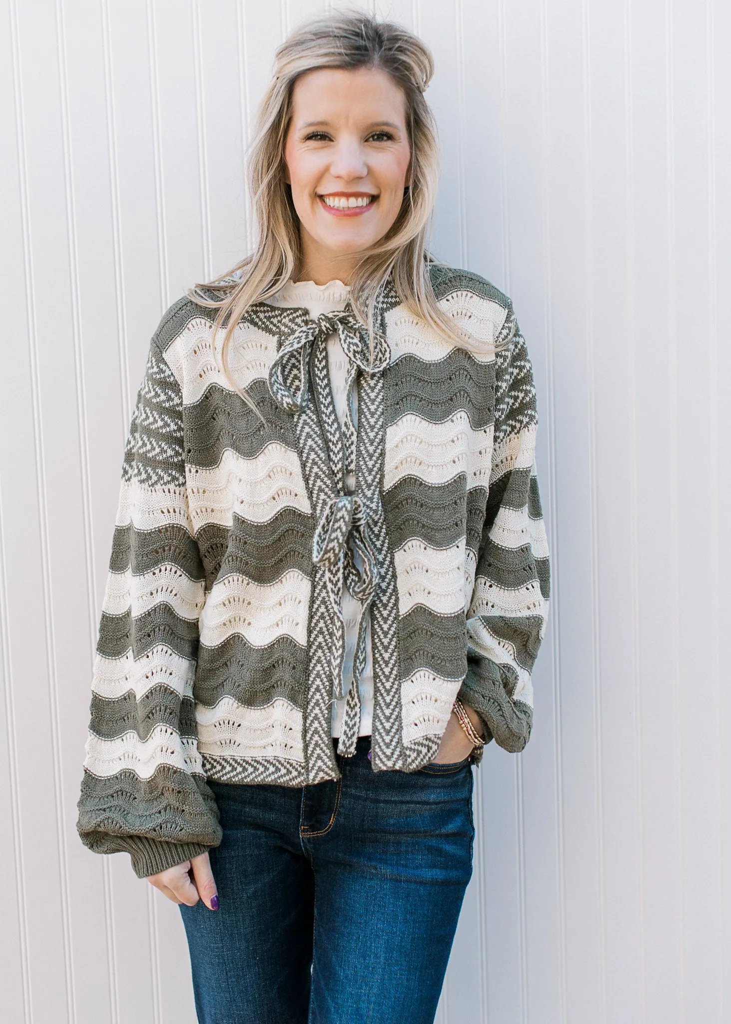 Waving Stripes Cardigan