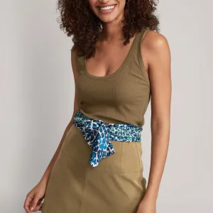 Women's Ocelot Silk Oblong Scarf