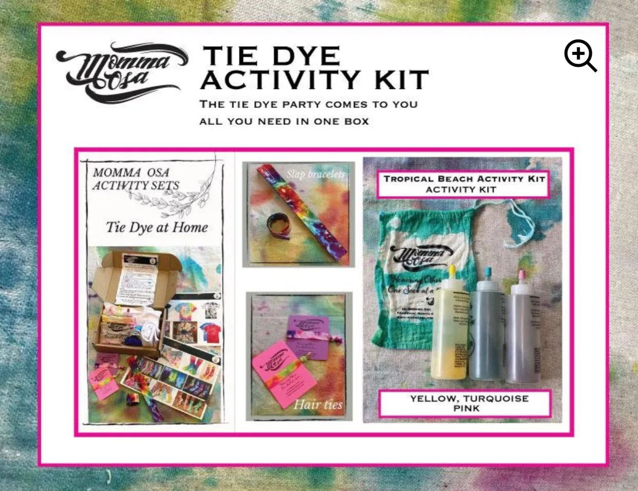 Youth Tie Dye Activity Kit - Tropical Beach