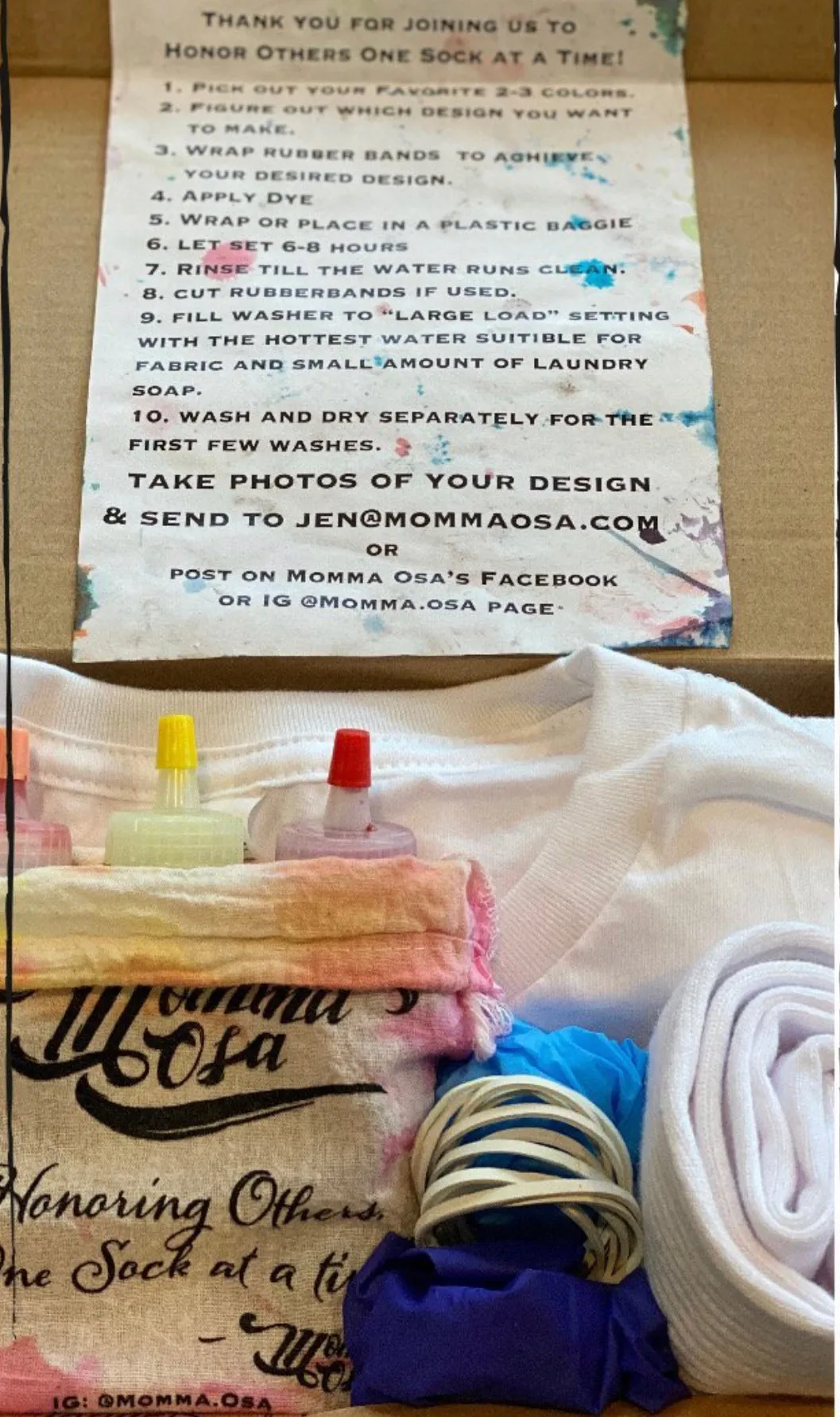 Youth Tie Dye Activity Kit - Tropical Beach